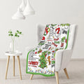 Funny Merry Christmas Flannel Throw Blanket, Funny Xmas Tree Birthday Gifts for Kids Men Women, Winter Holiday Soft Blankets for Bedding Sofa Home Decor Gift Idea