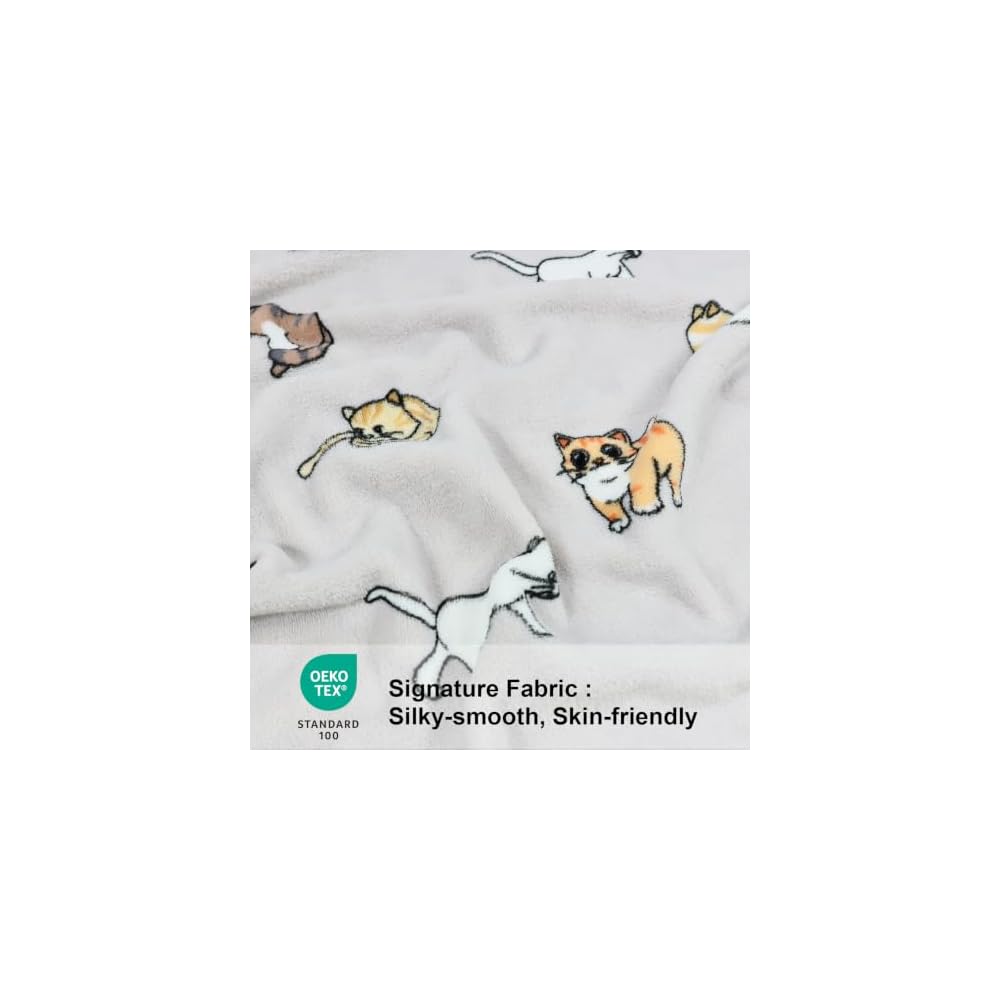 Cat Throw Blanket for Cat Lovers,Grey - 30x40 Inch