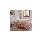 Flannel Fleece Throw Blanket Super Soft Lightweight Microfiber with Flower Print for Couch, 90"X108", Orange