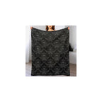 Bat Flower Fleece Throw Blanket for Couch Adults Teens 40" X 50"