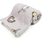 Cat Throw Blanket for Cat Lovers,Grey - 30x40 Inch