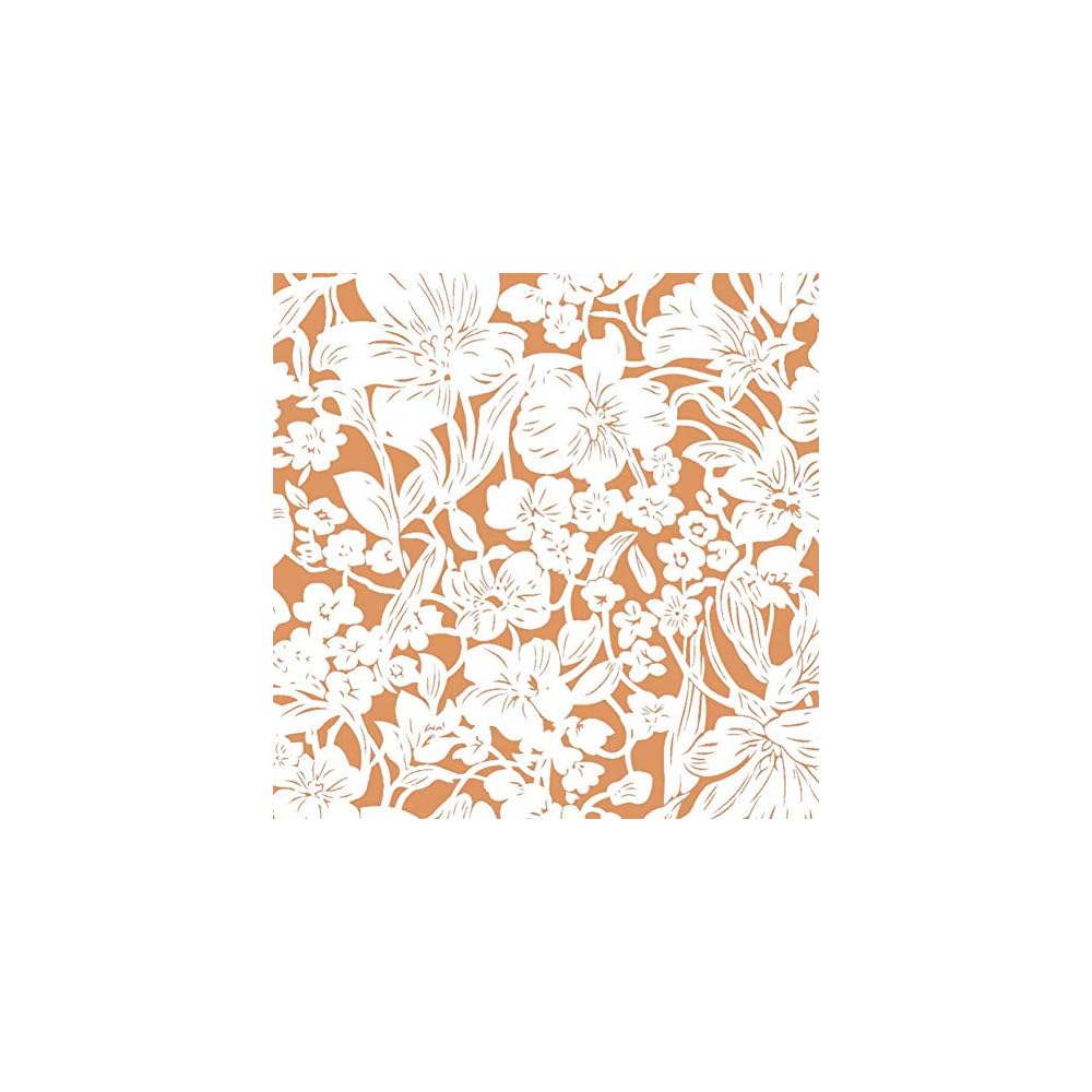 Flannel Fleece Throw Blanket Super Soft Lightweight Microfiber with Flower Print for Couch, 90"X108", Orange